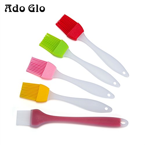 ADO Glo Pinceau à pâtisserie en silicone Badigeonner & Lot de 5 - pour barbecue Viande, gâteaux et pâtisseries de cuisine - Qualité alimentaire Brosse à sauce, sans BPA et FDA Approuvé - Résistant à la chaleur et facile à nettoyer - Petit 0714983872461 Ado Glo ADO Glo Pinceau à pâtisserie en silicone Badigeonner & Lot de 5 - pour barbecue Viande, gâteaux et pâtisseries de cuisine - Qualité alimentaire Brosse à sauce, sans BPA et FDA Approuvé - Résistant à la chaleur et facile à nettoyer - Petit 0714983872461 Ado Glo
