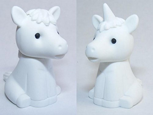 Cheval blanc et licorne gommes (2 pièces) en pr...