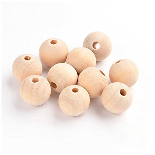 50pcs Perle en Bois non Peinte Artisanat DIY Fa...