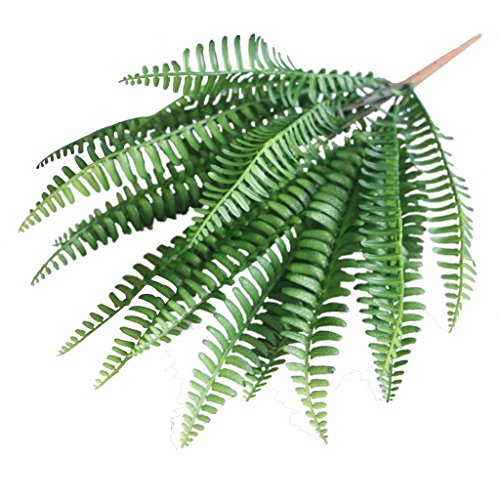 Grande Herbe Verte Fougère Plastique Feuille Pl...