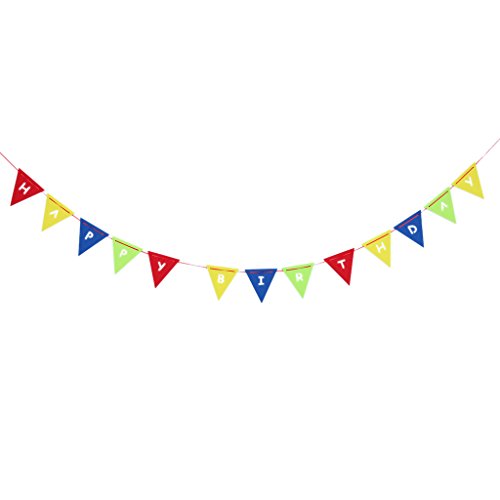 HAPPY BIRTHDAY Guirlande de Fanions Creux Feutr...