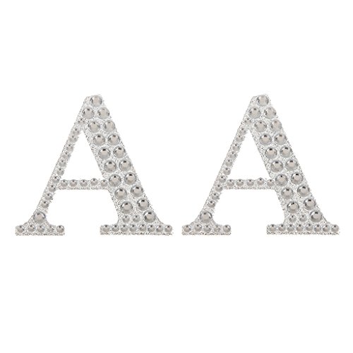 2pcs Lettre Alphabet Strass Déco Mariage Annive...