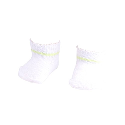Paire Bande Verte Chaussettes Blanches Pour Pou...