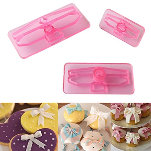 3pcs Emporte-pièce Noeud Papillon Plastique Mou...
