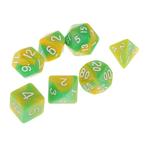 Lot 7pcs Dés à Jouer Multi Faces Jeu de Société...