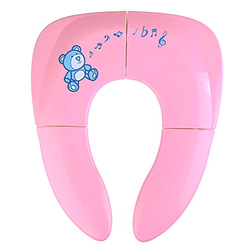 Portable pliable de enfant réducteur wc enfant pliable pour enfant avec sac de transport (rose) 0717080243691 BELLESTYLE