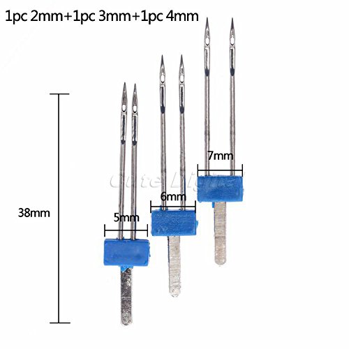 (tm) 3pc steel double aiguille š€ coudre machin...