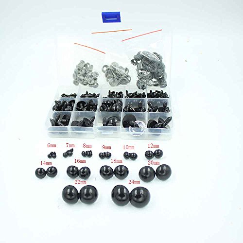 154 Pièces noire 6-24 mm TEDDY Yeux Yeux Yeux e...