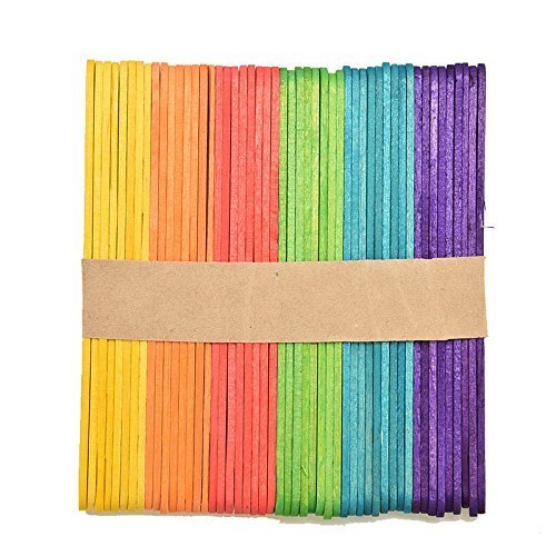 Butterme 100pcs Bâtonnets en bois Bâtons De Gla...