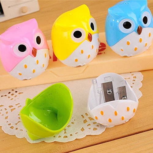 1pc mignon plastique taille-crayon hibou affûte...