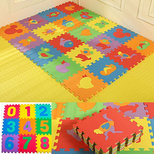 E Support Enfant fun souple en mousse eva tapis de jeu fruits alphabet animaux numéros puzzle uni mulricouleur tapis de jeu tapis de jeu en mousse de tapis de puzzle tapis enfants 0718520889608 (0718520889608)