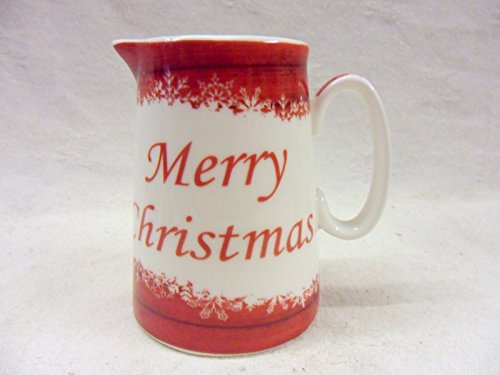 Abbeydale Collection Joyeux Noël flocon de neige Design Pichet crème fabriqué pour la collection Abbeydale pour Heron Cross Pottery. code EAN 0718610072354 