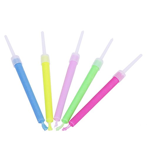 5pcs bougies d'anniversaire coloré gâteau coule...