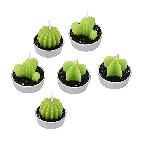 6pcs cactus bougies artificielles bougies de pl...