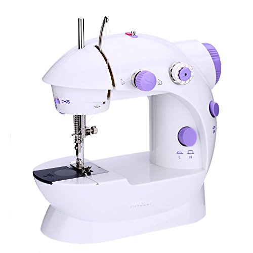 Mini ac100-240v machine à coudre electrique rég...