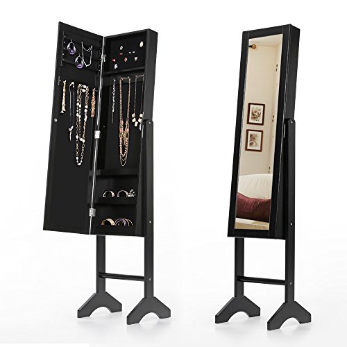 35.2 x 35 x 153cm armoire à bijoux rangement ha...