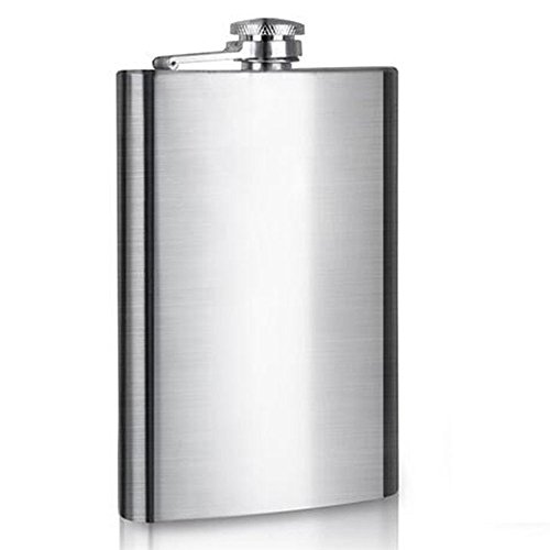 IWMH Mini flasque alcool flacon de poche alcool flacon portable en acier inoxydable 304 flacon de liqueur bouteille de poche pour whisky / vodka / tequila (4 oz) (4 oz) code EAN 0718760798227 