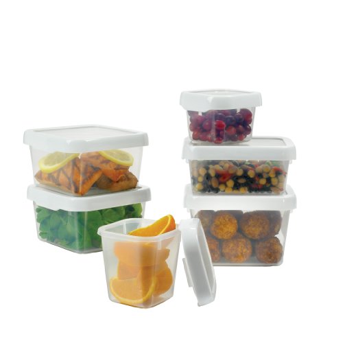 1187400 lot de 6 boîtes top plastique sans bpa