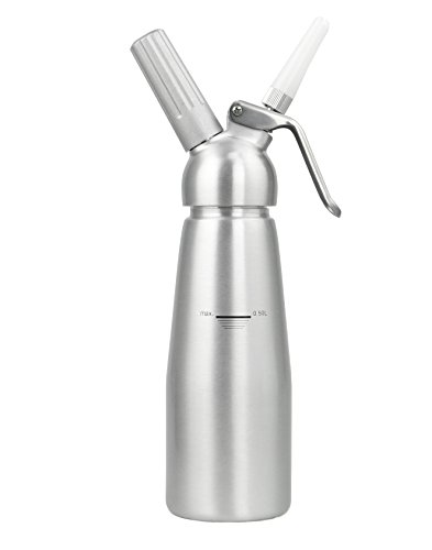 Eakar Crème Fouettée dispensers-eakar 1-Pint Distributeur de crème Siphon à Chantilly, 3 buses de décoration supplémentaire, capacité 500 ml & Couleur Argent 0719970788077 (0719970788077)