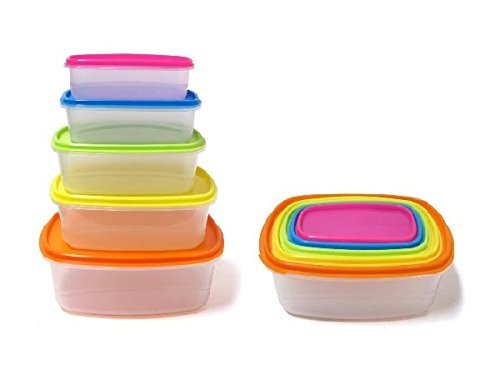 Lot de 5 Boites de Conservation Hermétiques Ali...