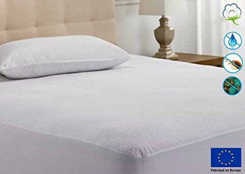 Protège Matelas Imperméable et Respirant, Coton...