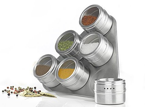 Lot de 6 Pots à Epices sur Support Magnétique e...