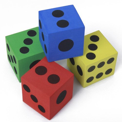 Générique Lot 12pcs Mousse Jouant Aux Dés - Couleurs Aléatoires code EAN 0721762902950 