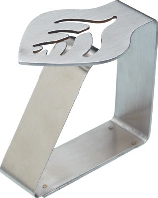 Lot de 4 pinces à nappe lestées en inox motif f...