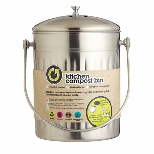 Poubelle à compost 5l acier inoxidable