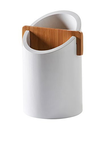 Connect pot à ustensiles, bambou, blanc