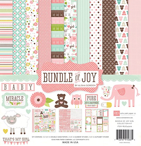 Echo Park Paper Echo Park papier papier Echo Park Collection Kit de 30,5 cm x 30,5 cm, Bundle of Joy Girl code EAN 0722208799691 
