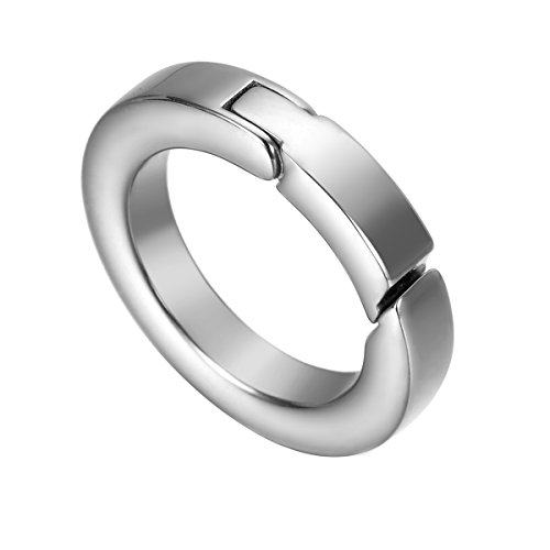 Blanc plaque fermoir rond -acier inoxydable -po...