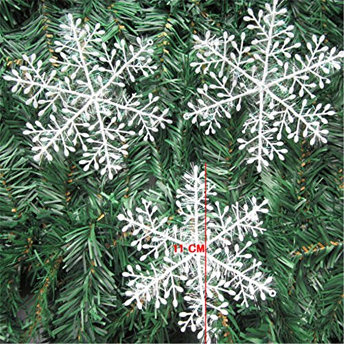 zhyy Lot de 90 Blanc Flocons de neige Sapin de Noël Décorations ornements 11 cm 0723260416557 ZHYY