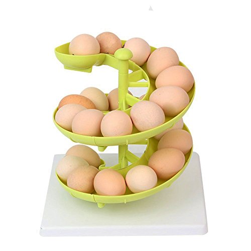 HULISEN Distributeur œufs Run Panier en plastique Support pour les œufs de taille moyenne à grande avec base vert 0723610660463 (0723610660463)