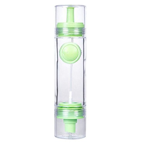 HULISEN Double bouton Spray Bouteille Huile Vinaigre Sauce, Creative Fournitures de cuisine avec couvercle la poussière assaisonnement bouteilles Green 0723610900323 (0723610900323)