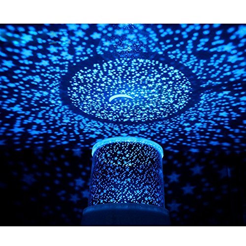 Aeeque Romantique [bleu] lampe led master ciel étoile étoilées mini étoiles projecteur [avec câble usb] enfants lampe de chevet maison de chambre décoration code EAN 0723980103966 