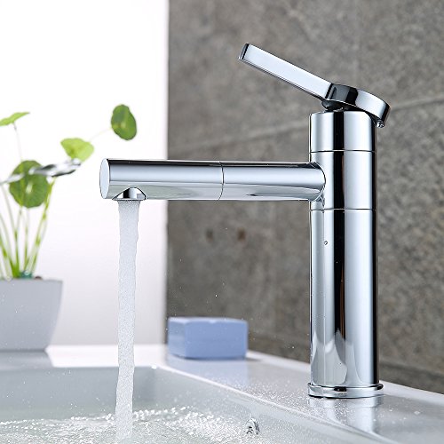 Homelody Chrome robinet mitigeur monocommande pour lavabo avec robinet douche de rotation : 360° pour salle de bains, lavabo et évier ... code EAN 0723980363957 