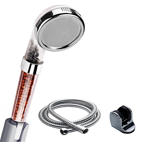 Xpassion Douche Pommeau Xpassion Pomme de douche 200% de l'eau de pression Saving ionique filtré chlore Filtration Douches chef pour la peau et cheveux secs 8cm Diamètre douche Set 0723980450282 (0723980450282)