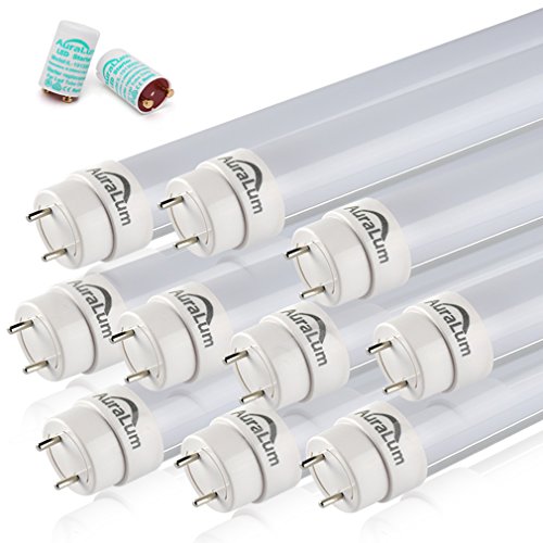 Auralum 10 Pièces un Lot Auralum® Garantie de 2 ans 120cm 20W T8 G13 Tube Fluorescente LED Lumière Blanc Naturel 4000-4500K SMD2835*120LEDs 2100LM LED Couverture Laiteux Remplace à Incandescence de 36W code EAN 0724500245111 