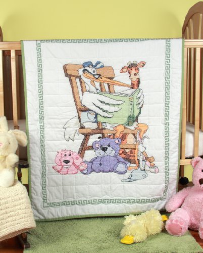 Fairway Parcours Poinçon bébé couette haut lecture Cigogne Design, 91,4 x 127 cm code EAN 0725162926196 