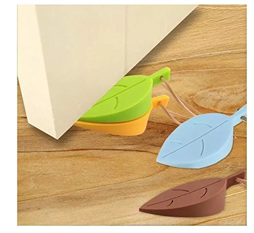 coolloodas Durable feuille élégant en silicone butée de porte, stop décoratif de porte, cale porte pinch-resistant doigt protection d'écran 0725186940987 (0725186940987)