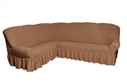 Couverture pour canapé d'angle 2 à 3 places, housse de canapé d'angle, plaid en 7 couleurs / jeté de canapé très élastique / Housse stretch pour canapé et divan BLANC CASSÉ VARIANTE A 0725407812253 My Palace