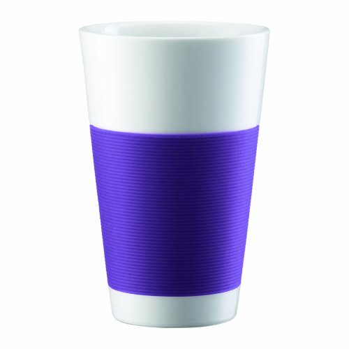Bodum 10110-278 canteen set 2 verres double paroi 35 cl porcelaine bande violette code EAN 0727015032566 