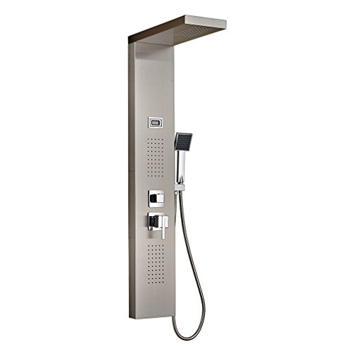 Colonne panneau de douche lcd mitigeur douche robinetterie douche robinet salle de bian sets ensemble de douche en acier inoxydable moderne 0727670080582 Auralum Colonne panneau de douche lcd mitigeur douche robinetterie douche robinet salle de bian sets ensemble de douche en acier inoxydable moderne 0727670080582 Auralum