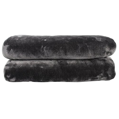 Couverture plaid polaire polyester gris 220 x 2...