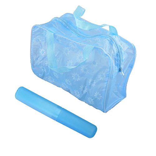 Augustcoco Augus tcoco portable ultra slim étanche durchscheinende cosmétiques schminkkoffer Voyages kulturtaschen laver bain stockage sac organisateur et zahnb š ¹ RSTe Boîte bleu 0728120579649 (0728120579649)