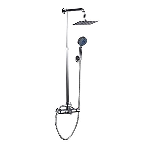 Auralum Thermostatique Douche Auralum® Kit Colonne de Douche avec Mitigeur Thermostatique Douche de Tête Effet Pluie et Pommeau de douche Multi Fonctions code EAN 0728360743442 