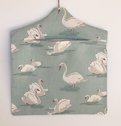 CUSHIONS2U Fait main Cygnes en Aqua Impression Sac à pinces à linge et cintre en bois 0730656786095 (0730656786095)