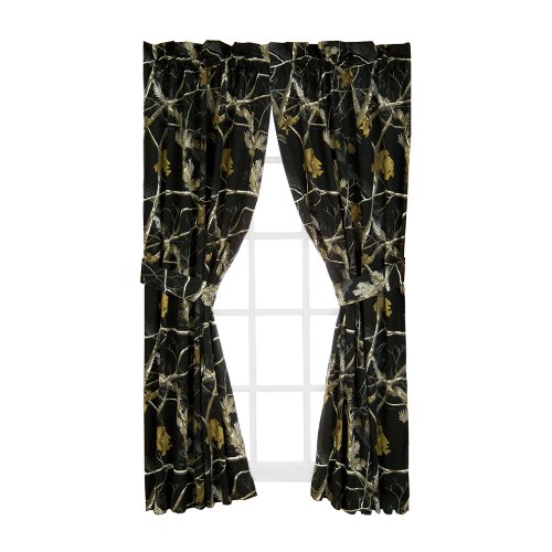 Realtree Ap noir de poche drapes, 2 panneaux, 2 embrasses 0730733112199 (0730733112199)