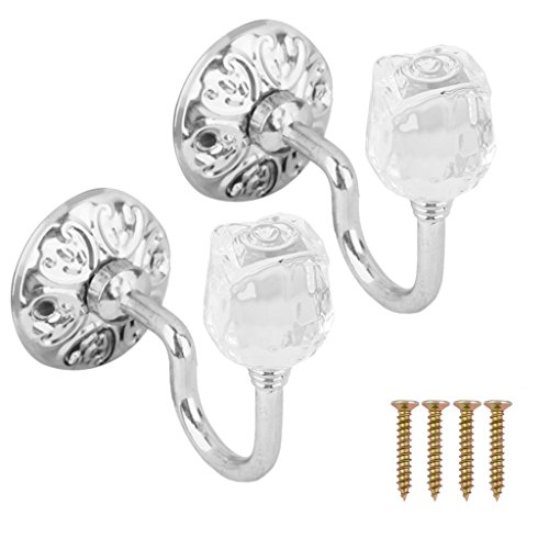 Lot de 2pcs Embrasses à Rideaux Crochet Mural R...